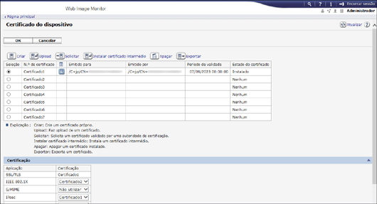 Ilustração do ecrã do web browser