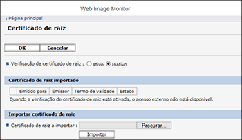 Ilustração do ecrã do web browser