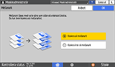 Bild på användarpanelens skärm