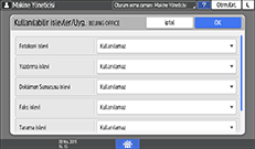 İşletim paneli ekran görseli