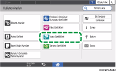 İşletim paneli ekran görseli