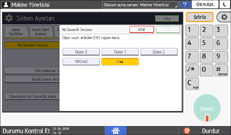 İşletim paneli ekran görseli