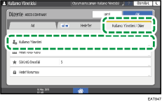 İşletim paneli ekran görseli