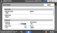 İşletim paneli ekran görseli