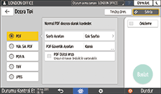 İşletim paneli ekran görseli