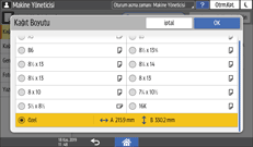 İşletim paneli ekran görseli