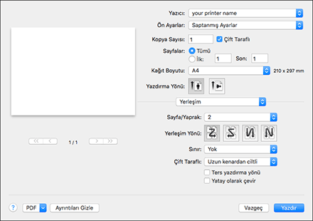 Sürücü ekranı gösterimi