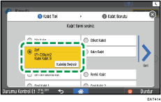 İşletim paneli ekran görseli