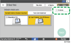 İşletim paneli ekran görseli