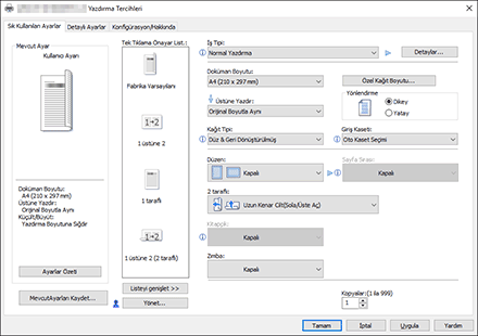 Sürücü ekranı gösterimi