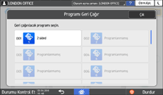 İşletim paneli ekran görseli