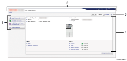 Il·lustració de la pantalla del navegador web (il·lustració de referència enumerada)