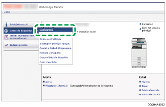 Il·lustració de la pantalla del navegador web