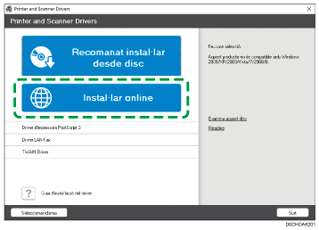 Il·lustració de l'instal·lador del driver