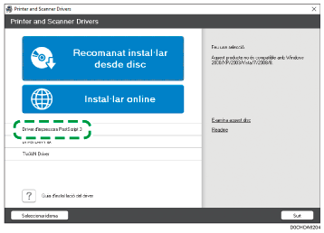 Il·lustració de l'instal·lador del driver