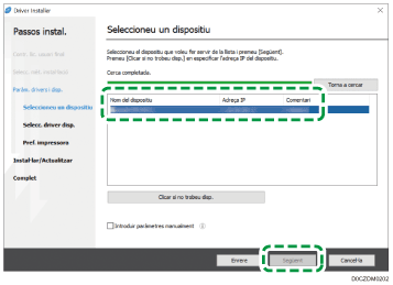 Il·lustració de l'instal·lador del driver