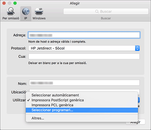 Il·lustració de pantalla de driver