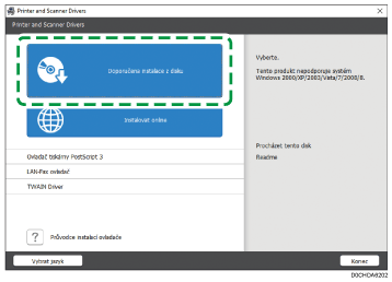 Ilustrace instalátoru ovladače