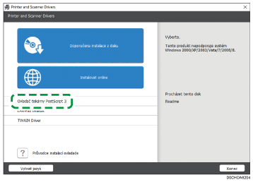 Ilustrace instalátoru ovladače