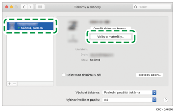 Ilustrace obrazovky ovladače