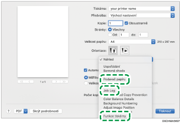 Ilustrace obrazovky ovladače