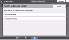 Ilustrace ovládacího panelu