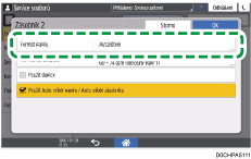 Ilustrace ovládacího panelu