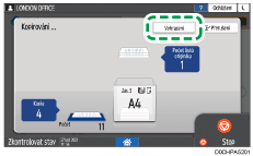 Ilustrace ovládacího panelu