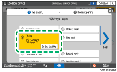 Ilustrace ovládacího panelu