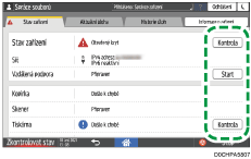 Ilustrace ovládacího panelu