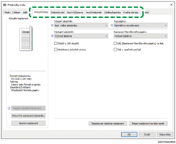 Ilustrace obrazovky ovladače
