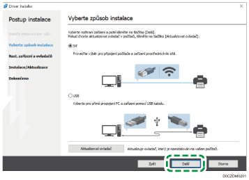 Ilustrace instalátoru ovladače