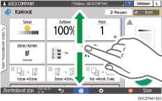 Ilustrace ovládacího panelu