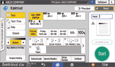 Ilustrace ovládacího panelu