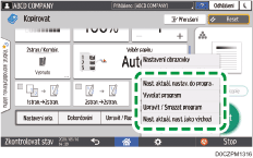 Ilustrace ovládacího panelu