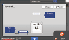 Ilustrace ovládacího panelu