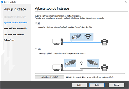 Ilustrace instalátoru ovladače