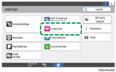 Operation panel screen illustration