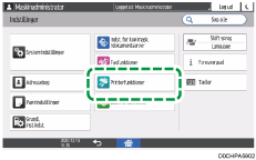 Operation panel screen illustration