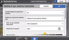 Operation panel screen illustration