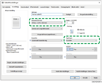 Illustration af driverskærmbillede