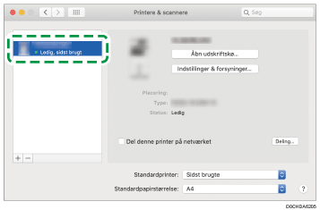 Illustration af driverskærmbillede