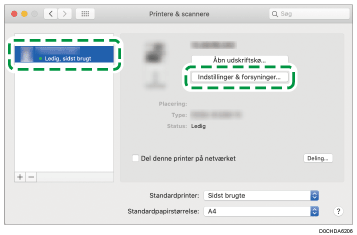 Illustration af driverskærmbillede