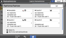 Operation panel screen illustration