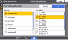 Operation panel screen illustration