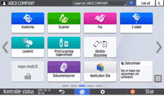 Operation panel screen illustration