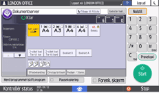 Operation panel screen illustration