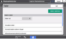 Operation panel screen illustration