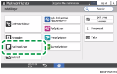 Operation panel screen illustration