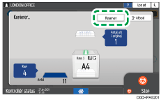 Operation panel screen illustration